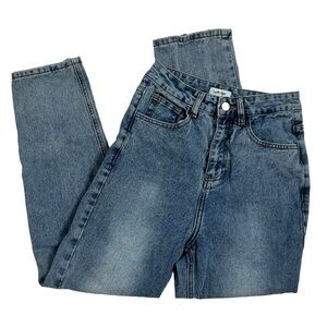 Lattelier High Rise Straight Leg Denim Jeans